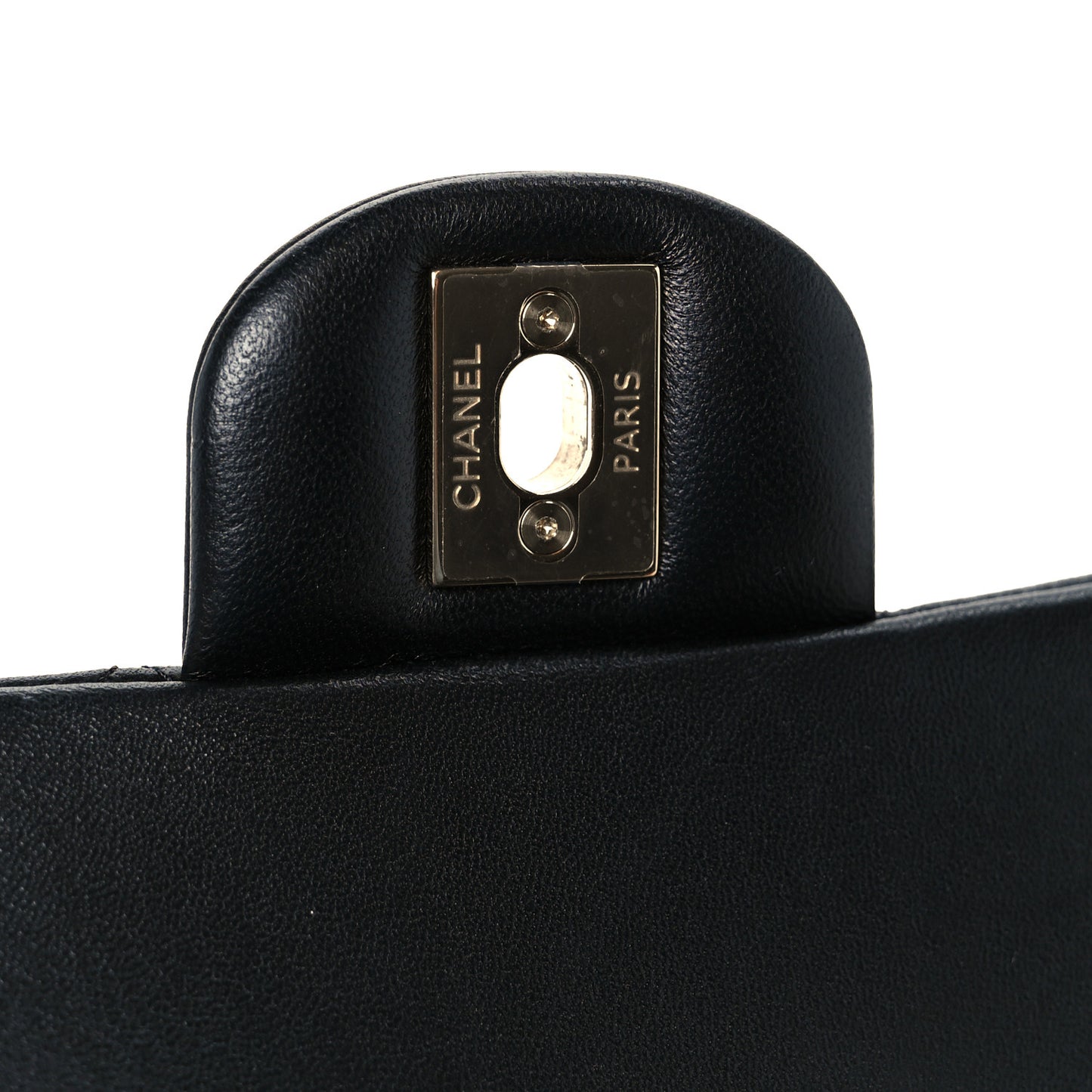 Lambskin Quilted Mini Top Handle Rectangular Flap Black