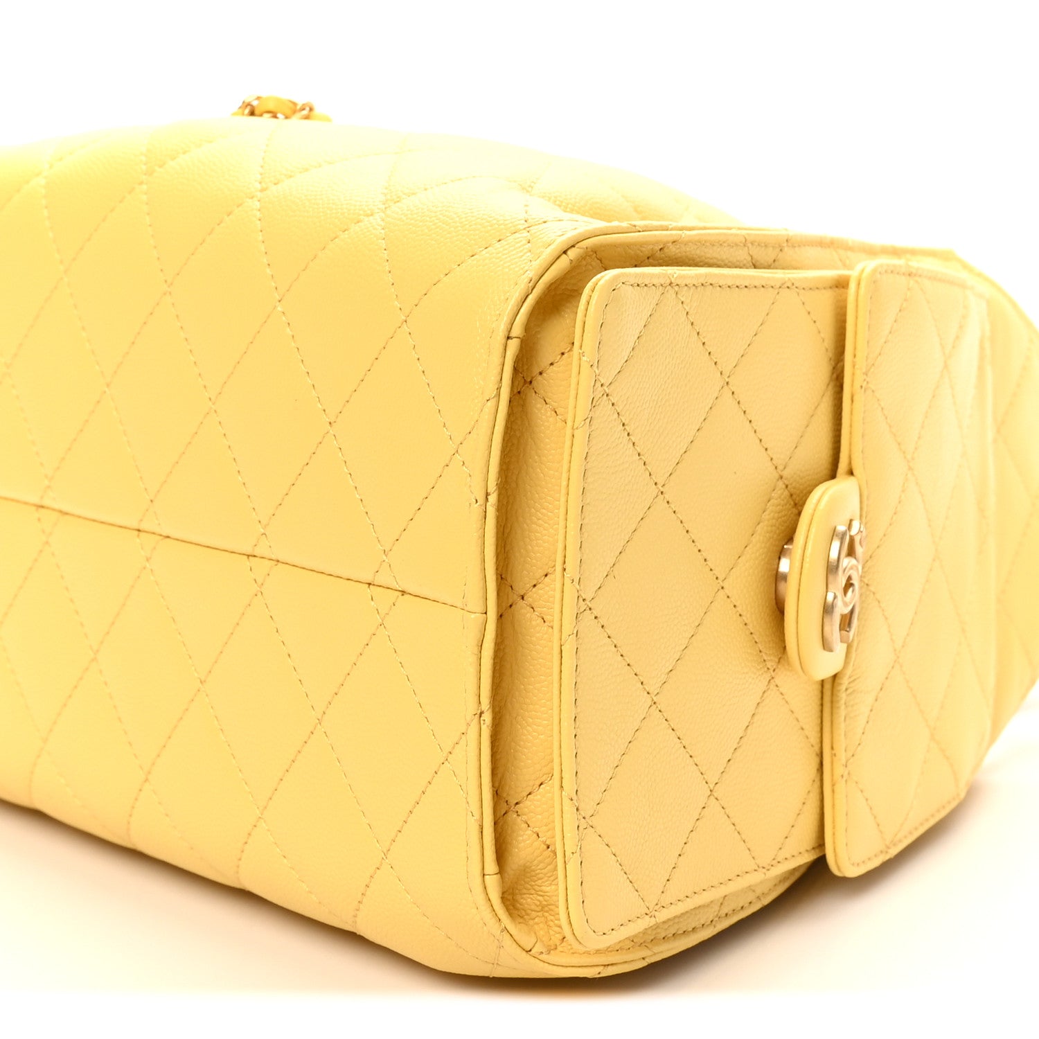 Chanel Caviar Quilted Small Chanel 25 Handbag Yellow Yellow 10 of 10