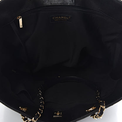 Chanel Caviar Quilted Large CC Shopping Tote Black 5 of 12