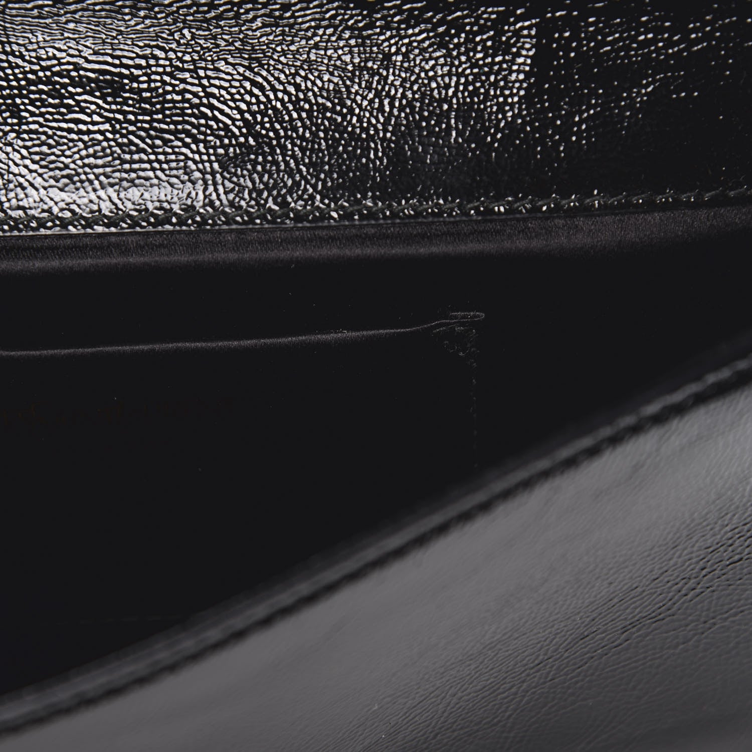 Saint Laurent Textured Patent Monogram Small Belle De Jour Clutch Black 11 of 11