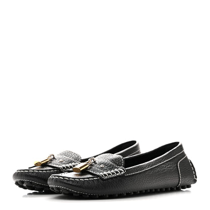 Louis Vuitton Calfskin Lock Mocassin Loafers 39 Black 4 of 10