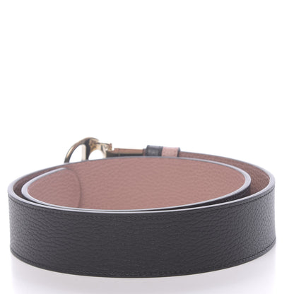 Gucci Calfskin 1973 Reversible Belt 85 34 Black Pink 2 of 6