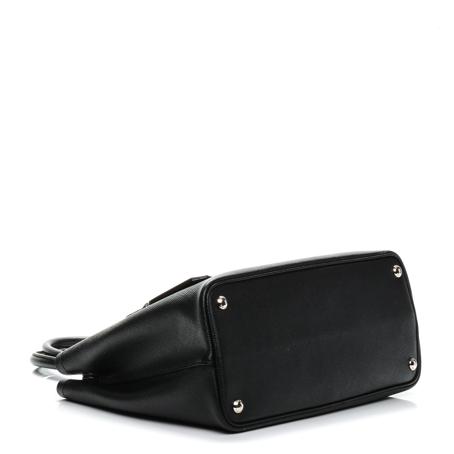 Prada Saffiano Cuir Small Double Handle Tote Black 4 of 6