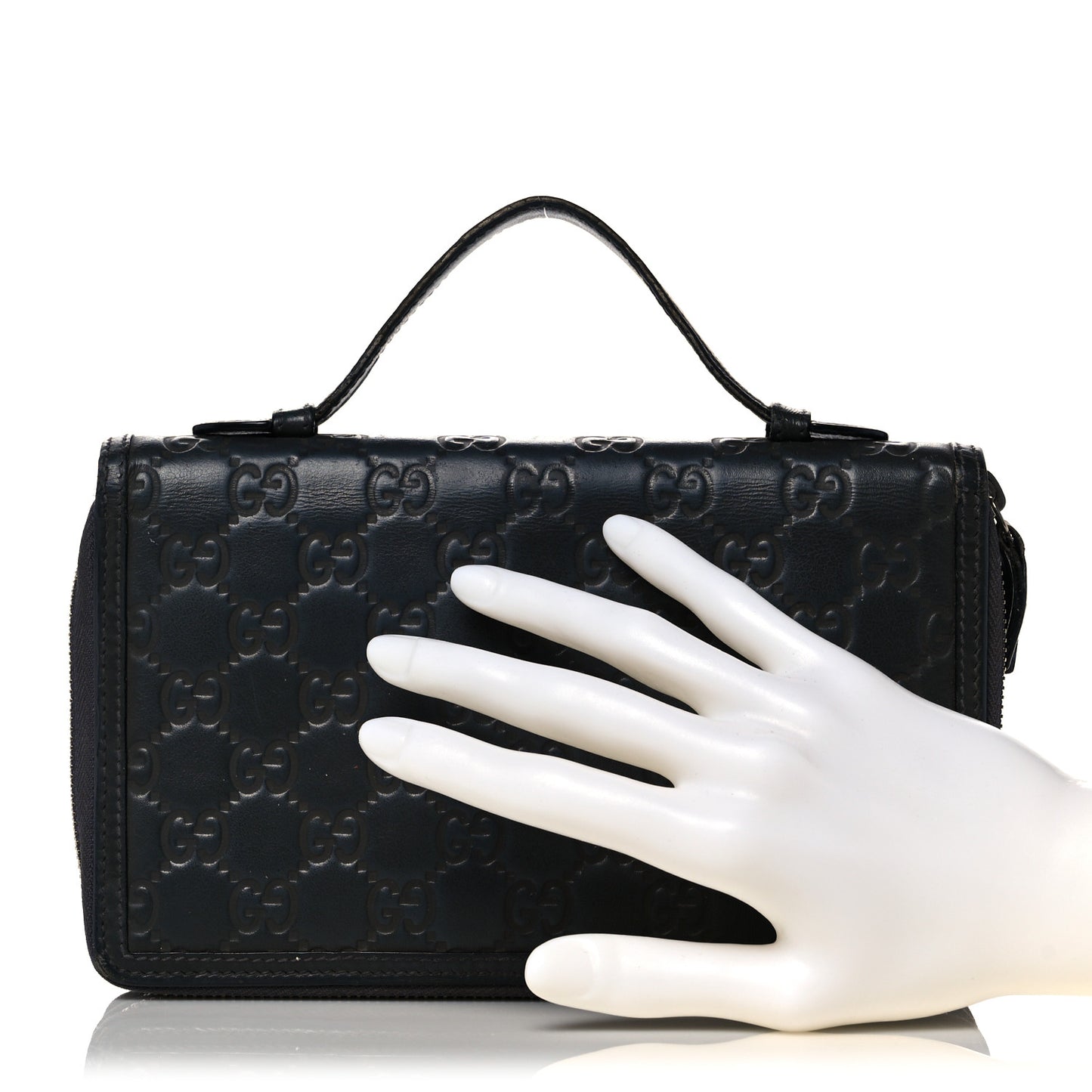 Guccissima Signature Travel Document Case Grey
