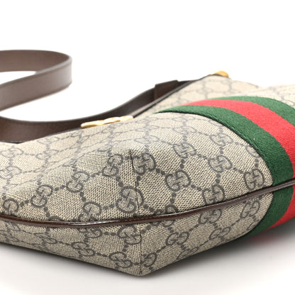 Gucci GG Supreme Monogram Web Small Ophidia Half Moon Hobo Brown 9 of 10