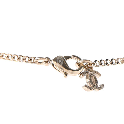 Chanel Crystal Pearl CC Necklace Pearly White Gold 5 of 5