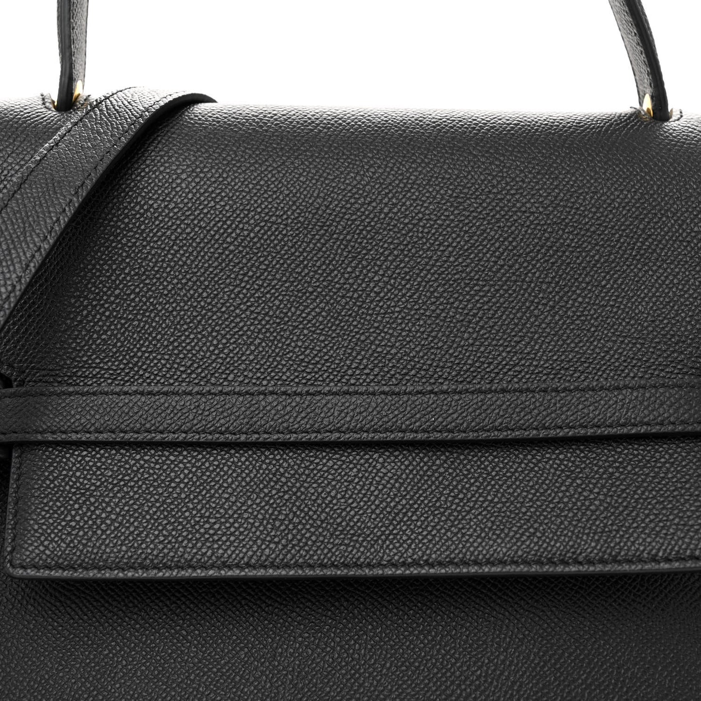 Grained Calfskin Mini Belt Bag Black