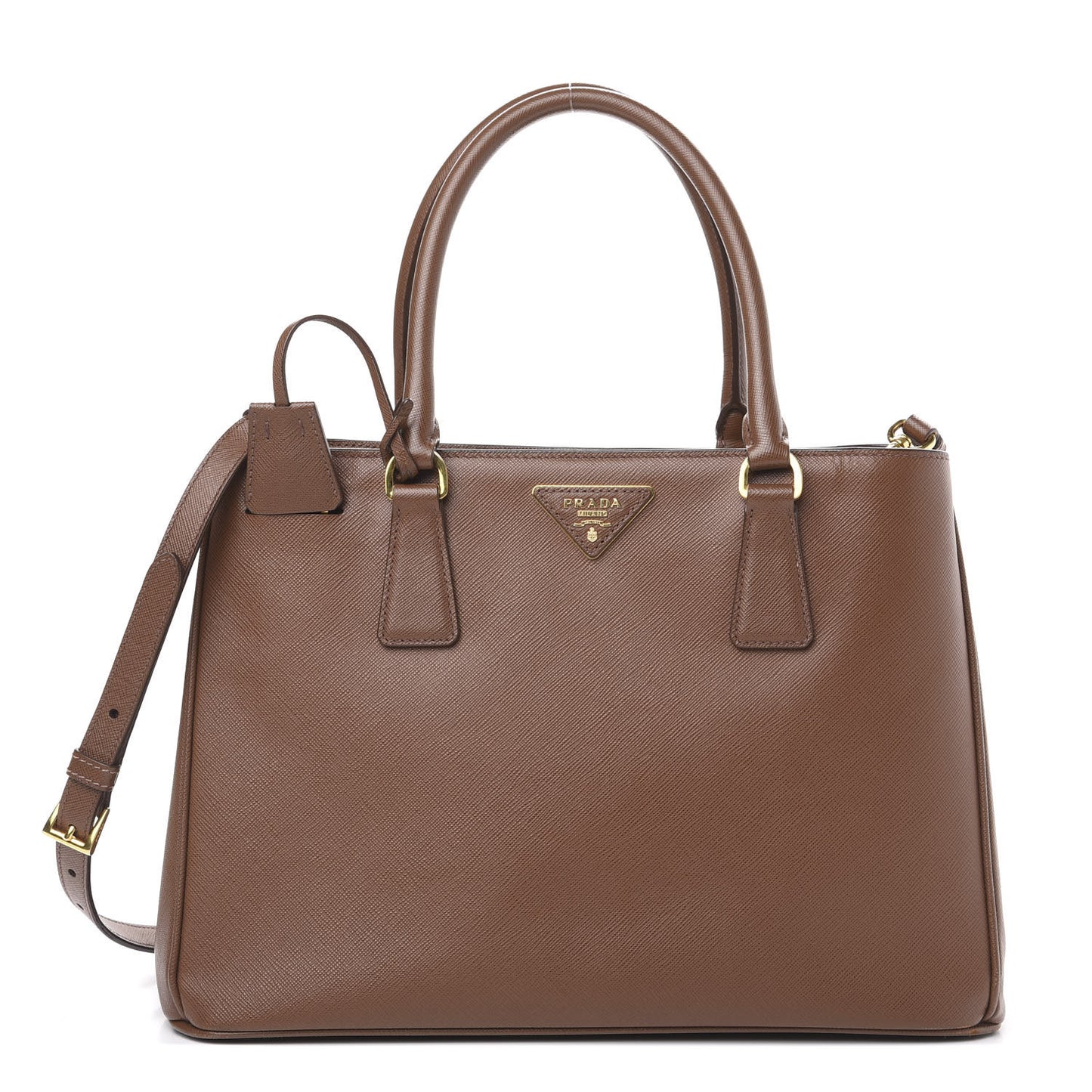 Saffiano Lux Medium Tote Palissandro