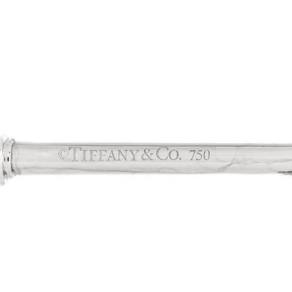 Tiffany 18K White Gold Diamond Mini Crown Key Pendant 4 of 4