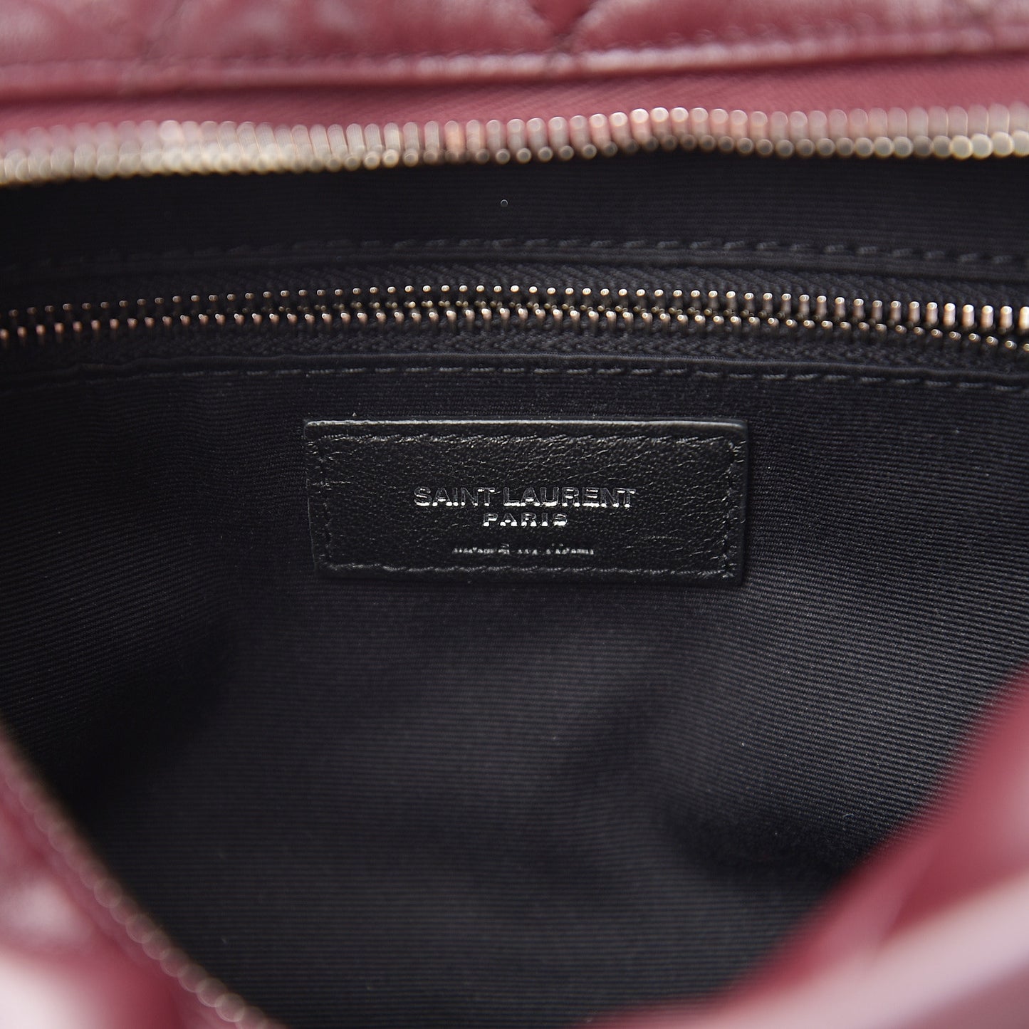 Calfskin Y Quilted Monogram Small Loulou Bowling Bag Rouge Legion