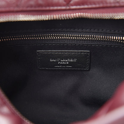 Saint Laurent Calfskin Y Quilted Monogram Small Loulou Bowling Bag Rouge Legion 5 of 8