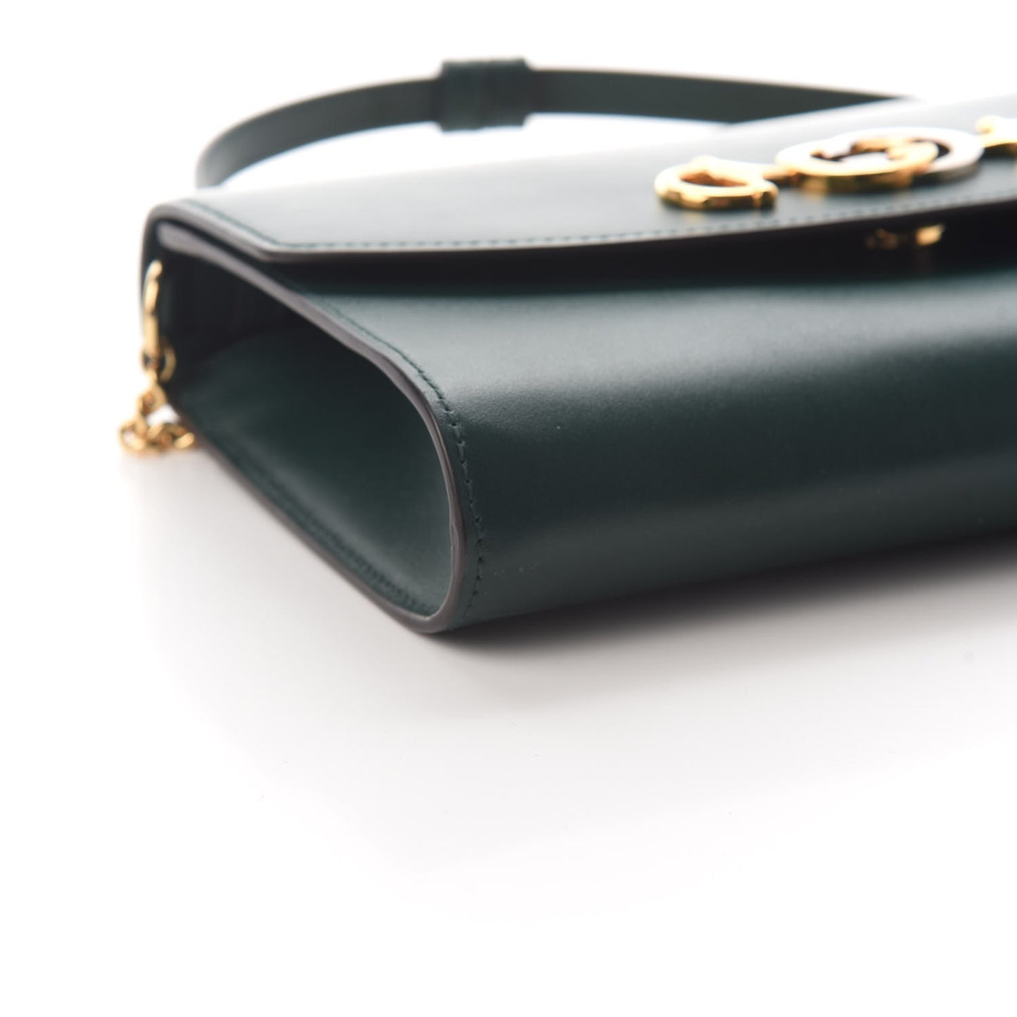 Smooth Calfskin Small Zumi Top Handle Shoulder Bag Vintage Green