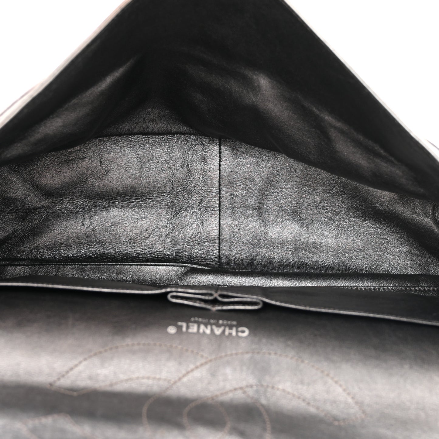 Metallic Aged Calfskin Quilted 2.55 Reissue 227 Flap Silver