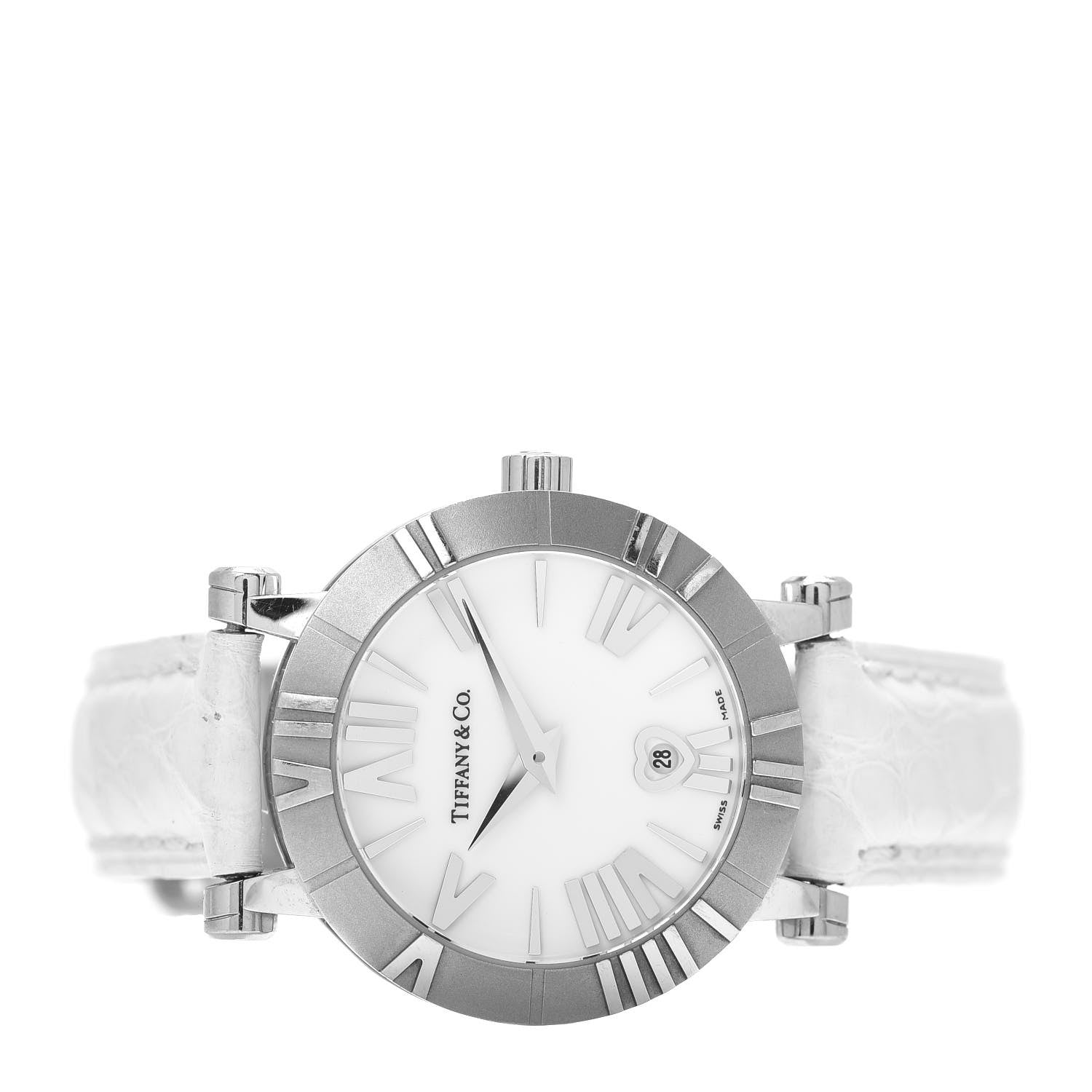 Tiffany Stainless Steel Alligator 30mm Atlas Quartz Watch 2 of 4