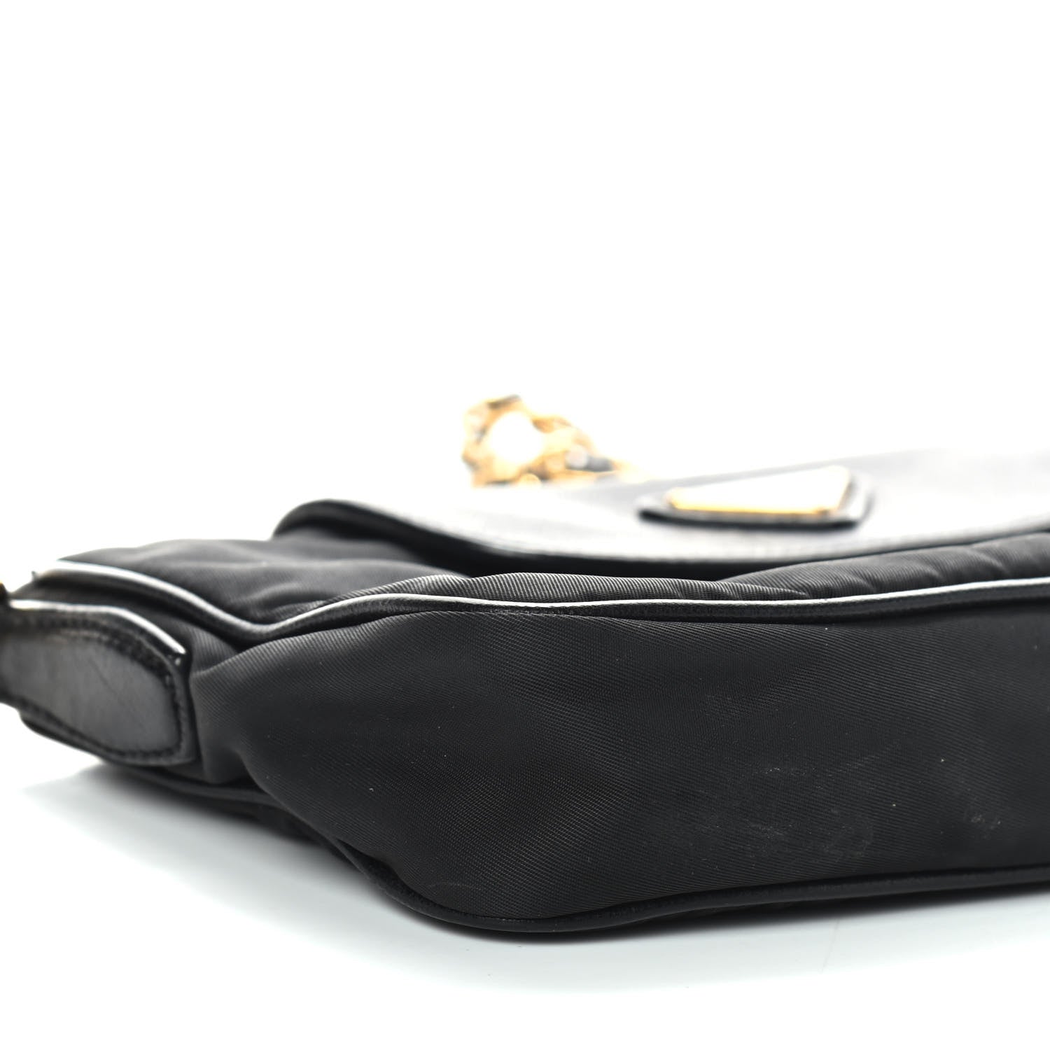 Prada Tessuto Nylon Saffiano Crossbody Bag Black 8 of 10