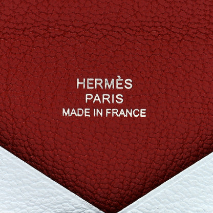 Hermes Chevre Mysore Verso Calvi Card Case Bleu Brume Brique 6 of 7
