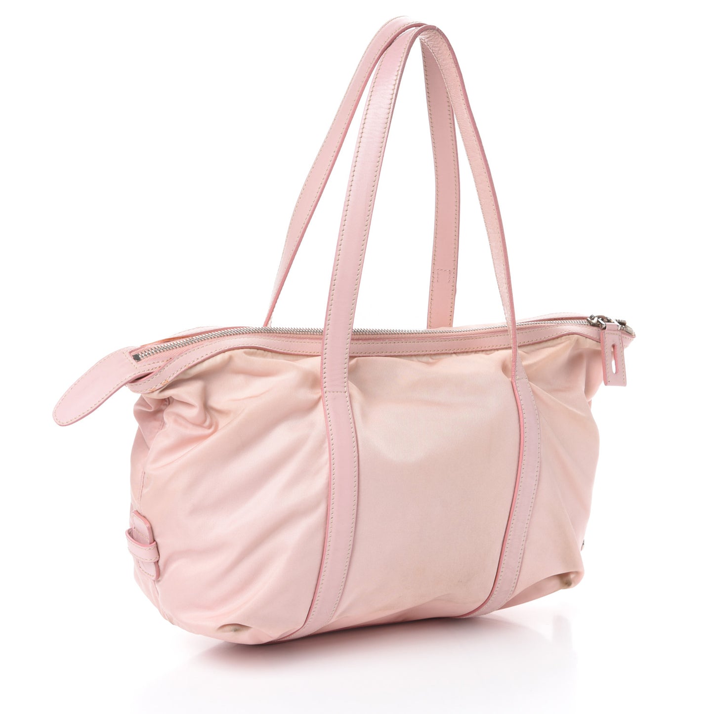 Tessuto Nylon Shopping Satchel Alabastro