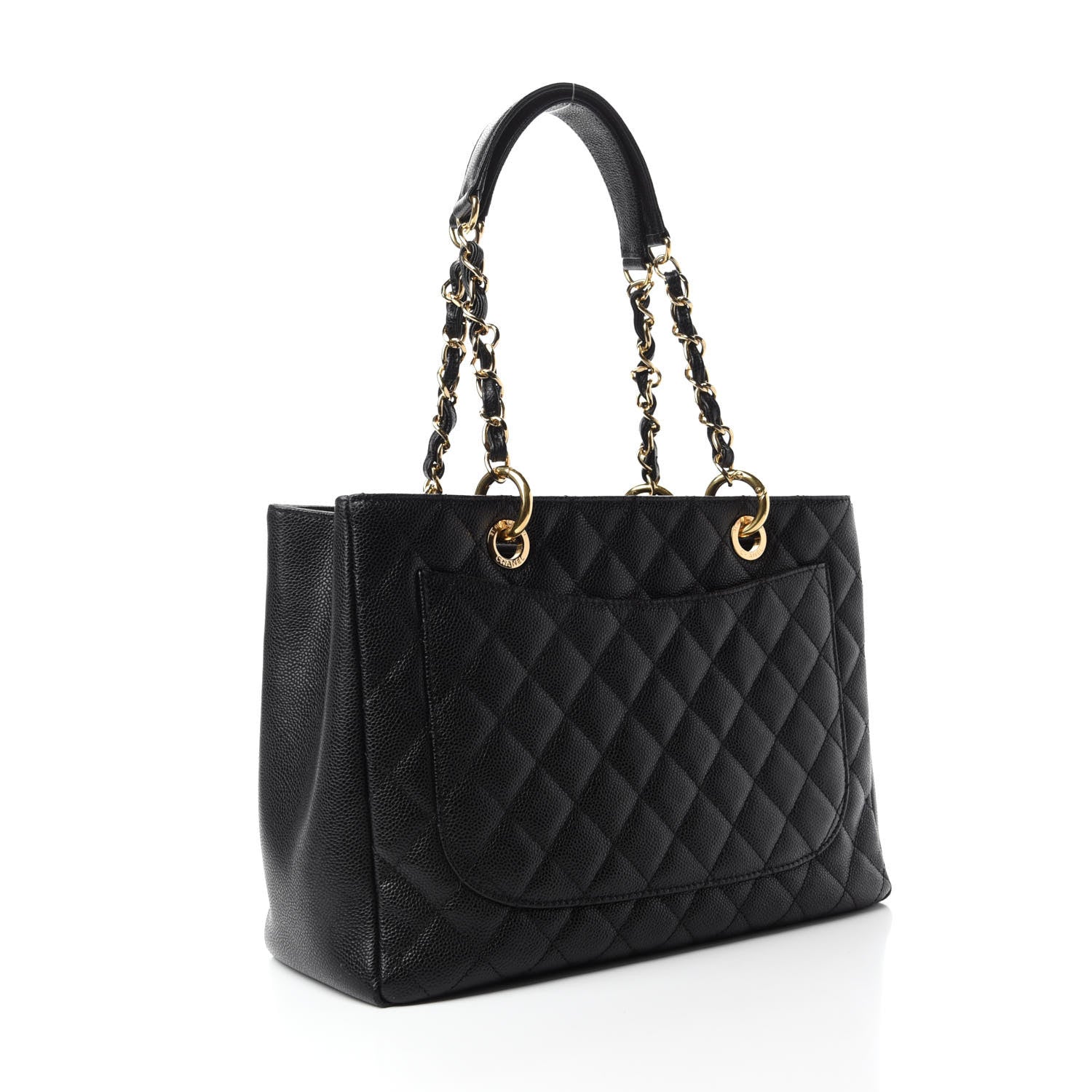 Chanel Caviar Quilted Grand Shopping Tote GST Black 3 of 12