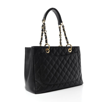 Chanel Caviar Quilted Grand Shopping Tote GST Black 3 of 12