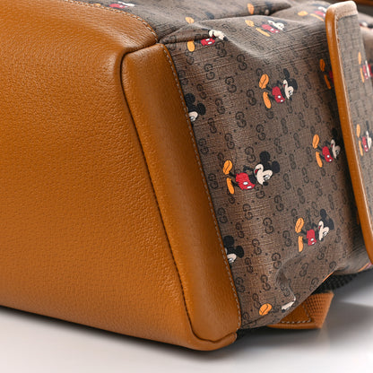 Gucci X DISNEY Mini Vintage GG Supreme Monogram Mickey Mouse Medium Backpack Beige Vintage Sun Oil 8 of 8