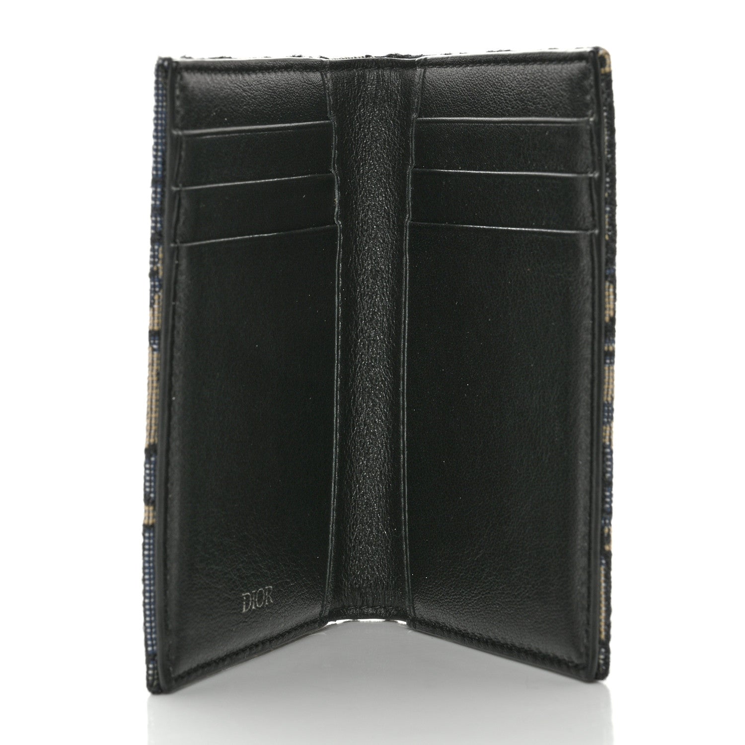 Christian Dior Oblique Bi-Fold Card Holder Blue 5 of 9