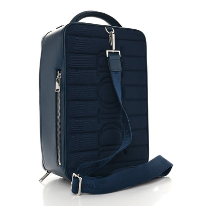 Christian Dior Calfskin Perforated Oblique Galaxy Marsupio World Tour Pelle Sling Navy Blue 3 of 12