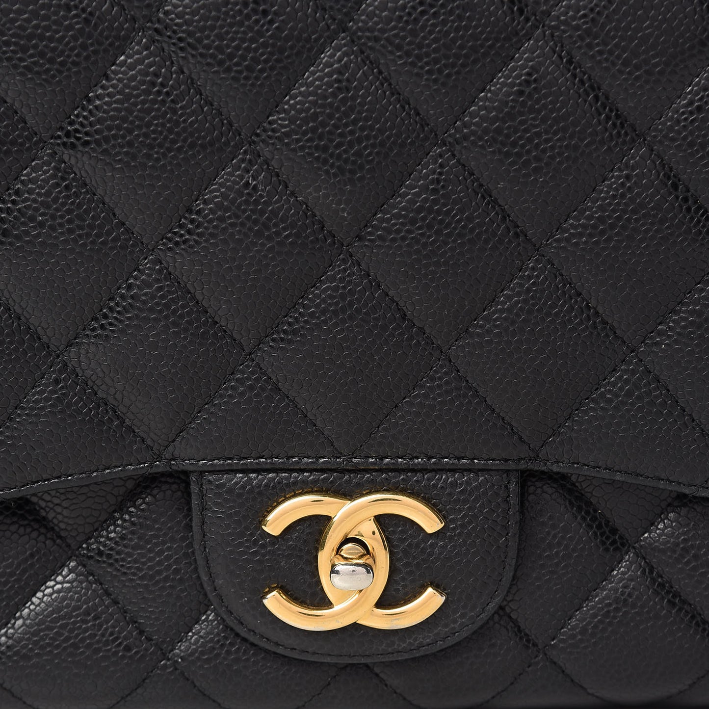 Caviar Quilted Maxi Double Flap Black