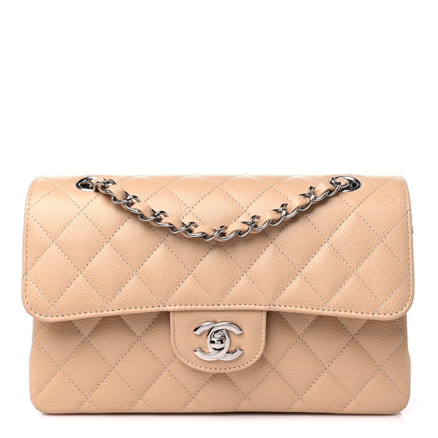 Chanel Caviar Quilted Small Double Flap Beige 1 of 9