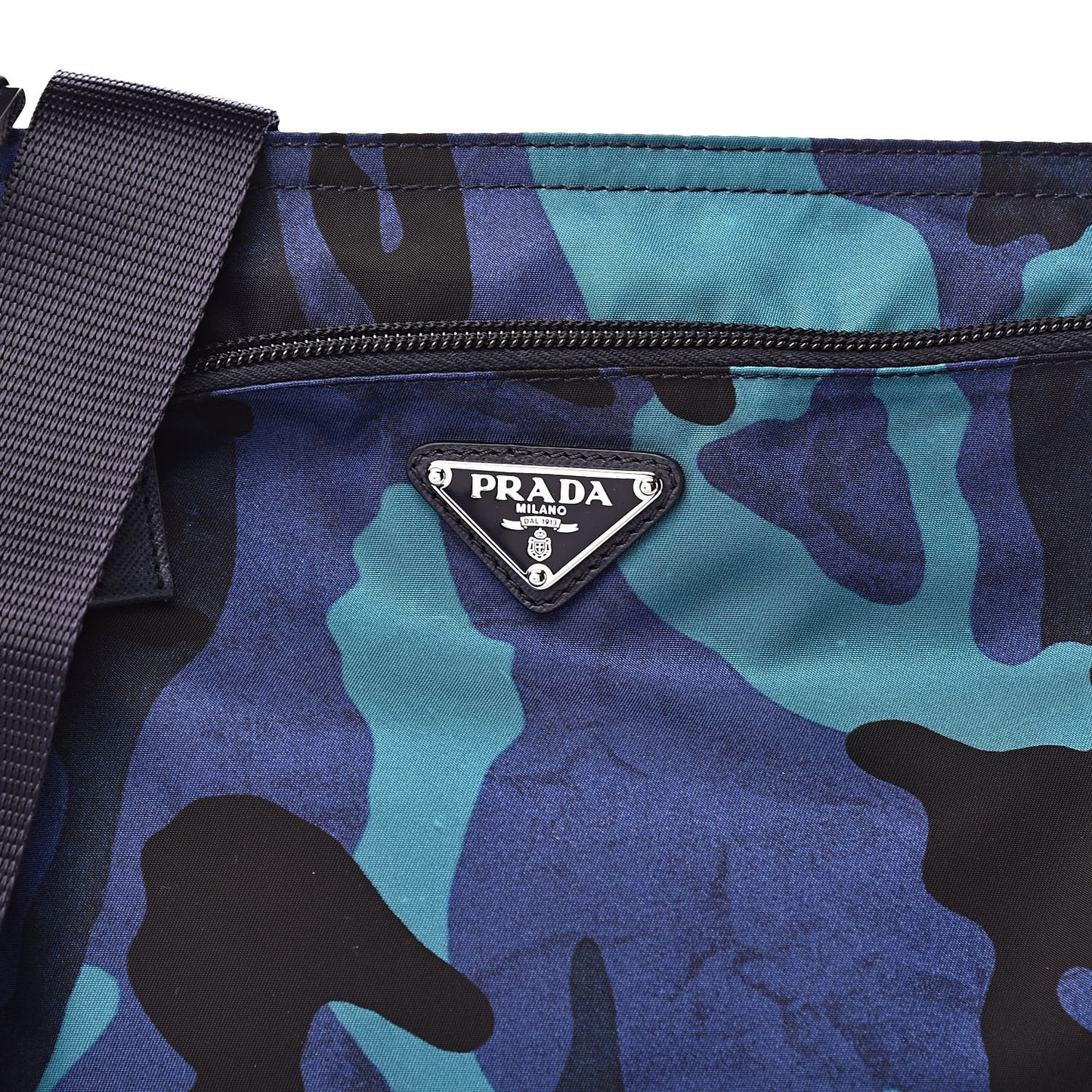 Tessuto Nylon Camouflage Flat Messenger Royal