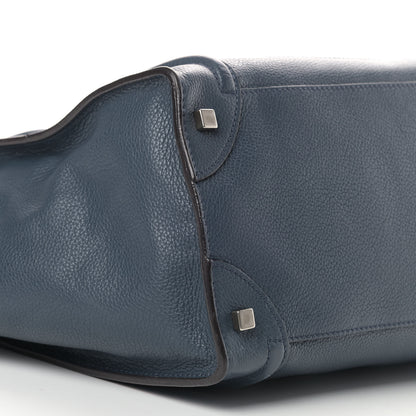 Celine Drummed Calfskin Mini Luggage Blue 6 of 11