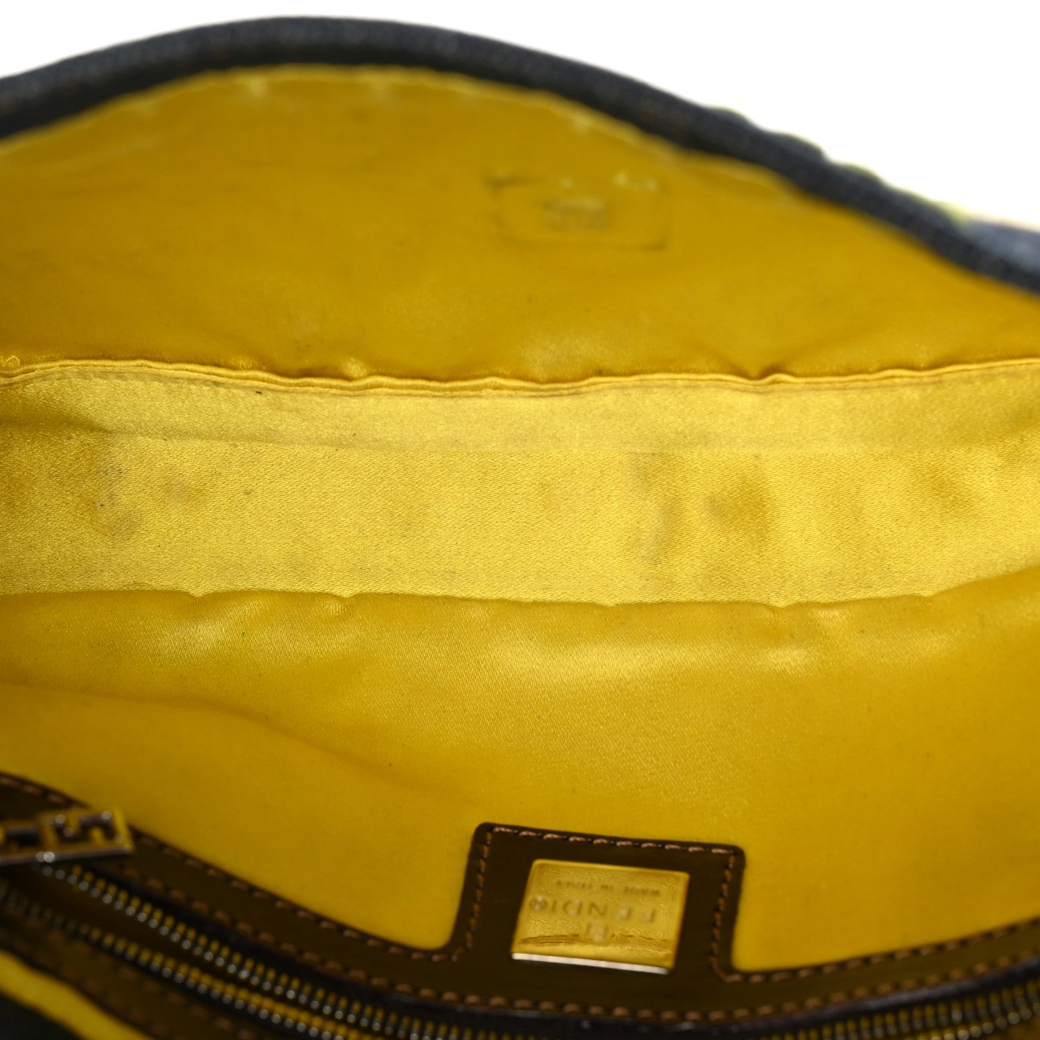 Fendi Denim Flower Applique Baguette Blue 5 of 11