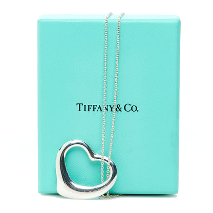 Tiffany Sterling Silver 35mm Elsa Peretti Open Heart Pendant Necklace 6 of 6