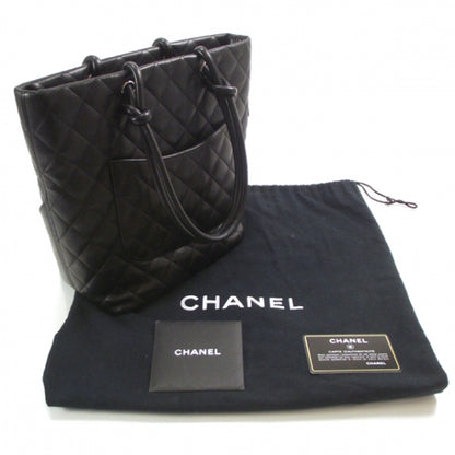 Chanel Calfskin Quilted Medium Cambon Tote Black White 3 of 12