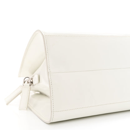 Prada Spazzolato Architectural Line Horizontal Bag White 9 of 10