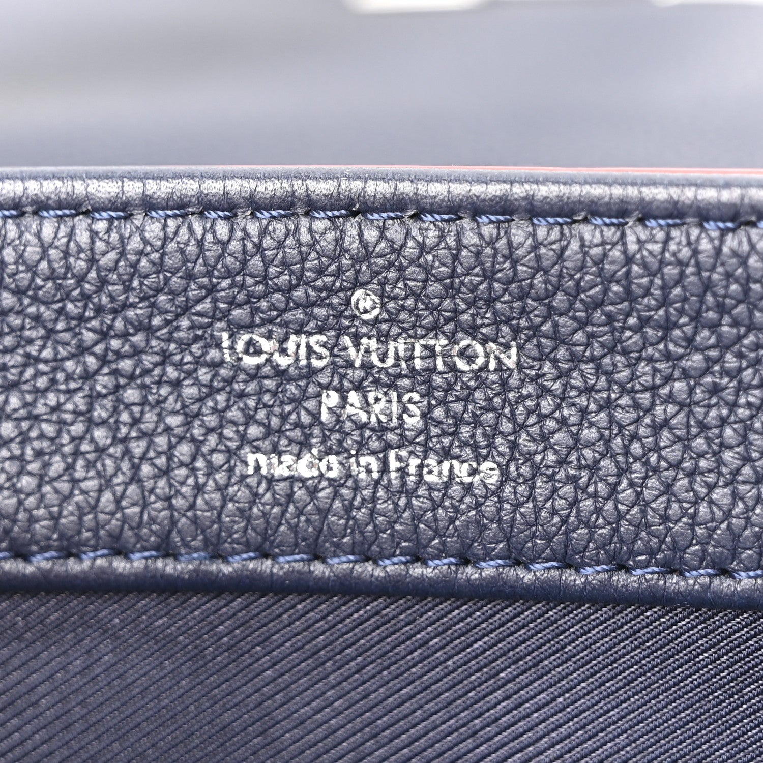 Louis Vuitton Calfskin Lockme II Chain Bag BB Marine Rouge 6 of 9