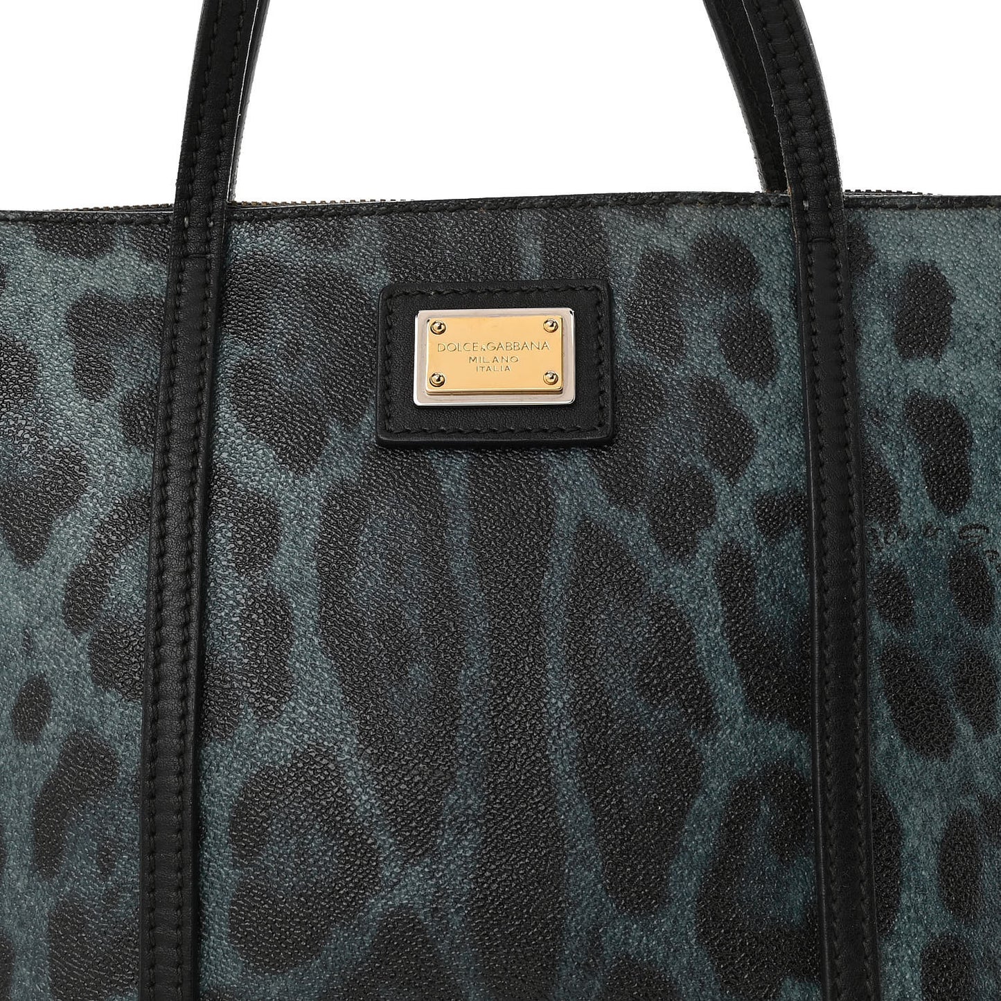 Coated Canvas Leopard Print Miss Escape Tote