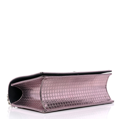 Christian Dior Metallic Patent Micro-Cannage Medium Diorama Flap Bag Pink 4 of 12