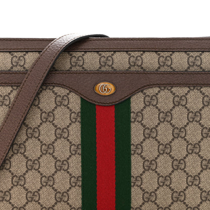 Gucci GG Supreme Monogram Web Medium Ophidia Shoulder Bag Beige New Acero 10 of 17