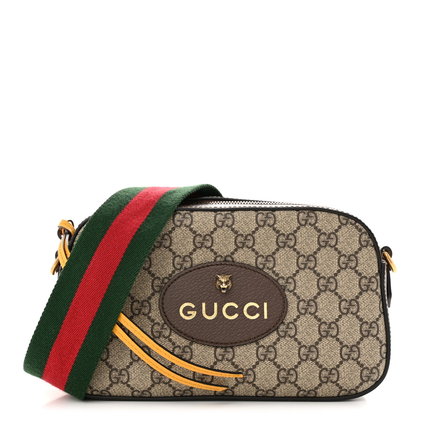 GG Supreme Monogram Web Neo Vintage Shoulder Bag Beige New Acero Crop