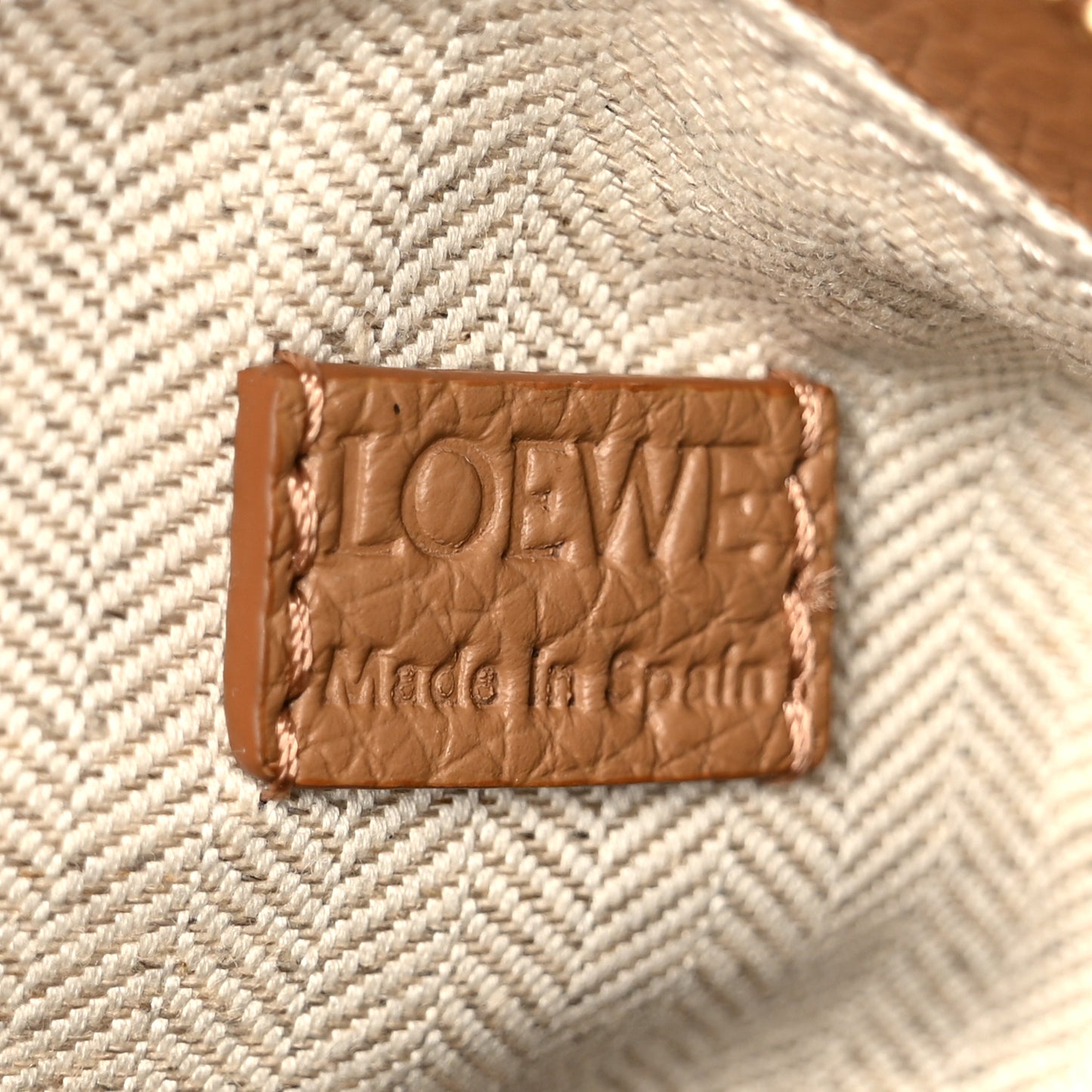 Calfskin Mini Puzzle Edge Bag Toffee