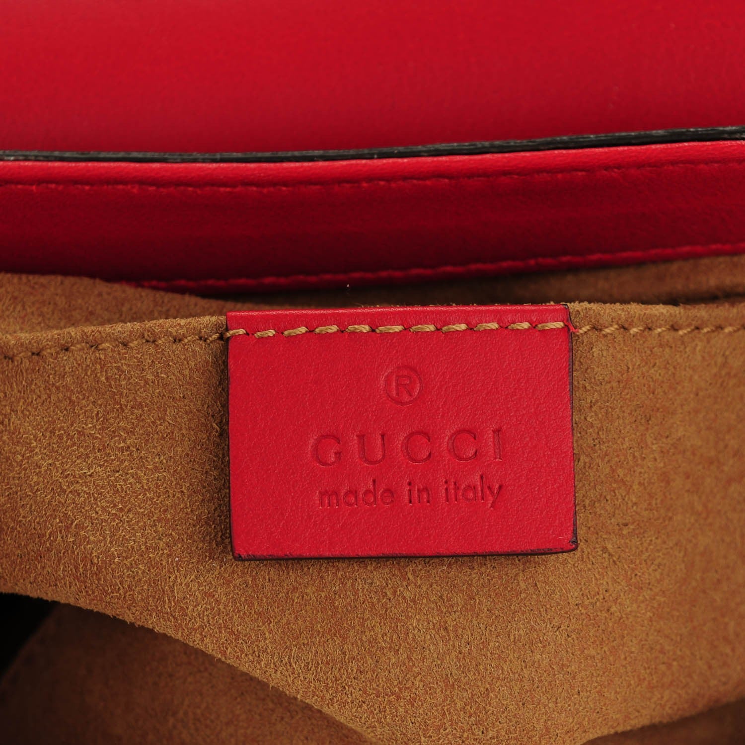 Gucci GG Supreme Monogram Calfskin Web Medium Padlock Messenger Shoulder Bag Beige Hibiscus Red New Rosette 6 of 8