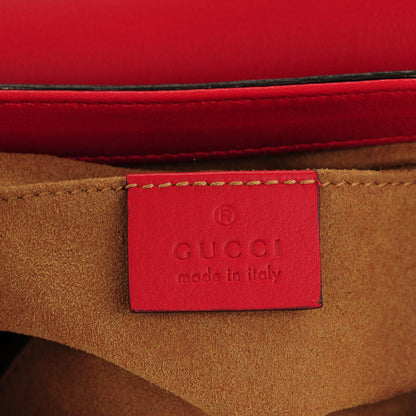 Gucci GG Supreme Monogram Calfskin Web Medium Padlock Messenger Shoulder Bag Beige Hibiscus Red New Rosette 6 of 8