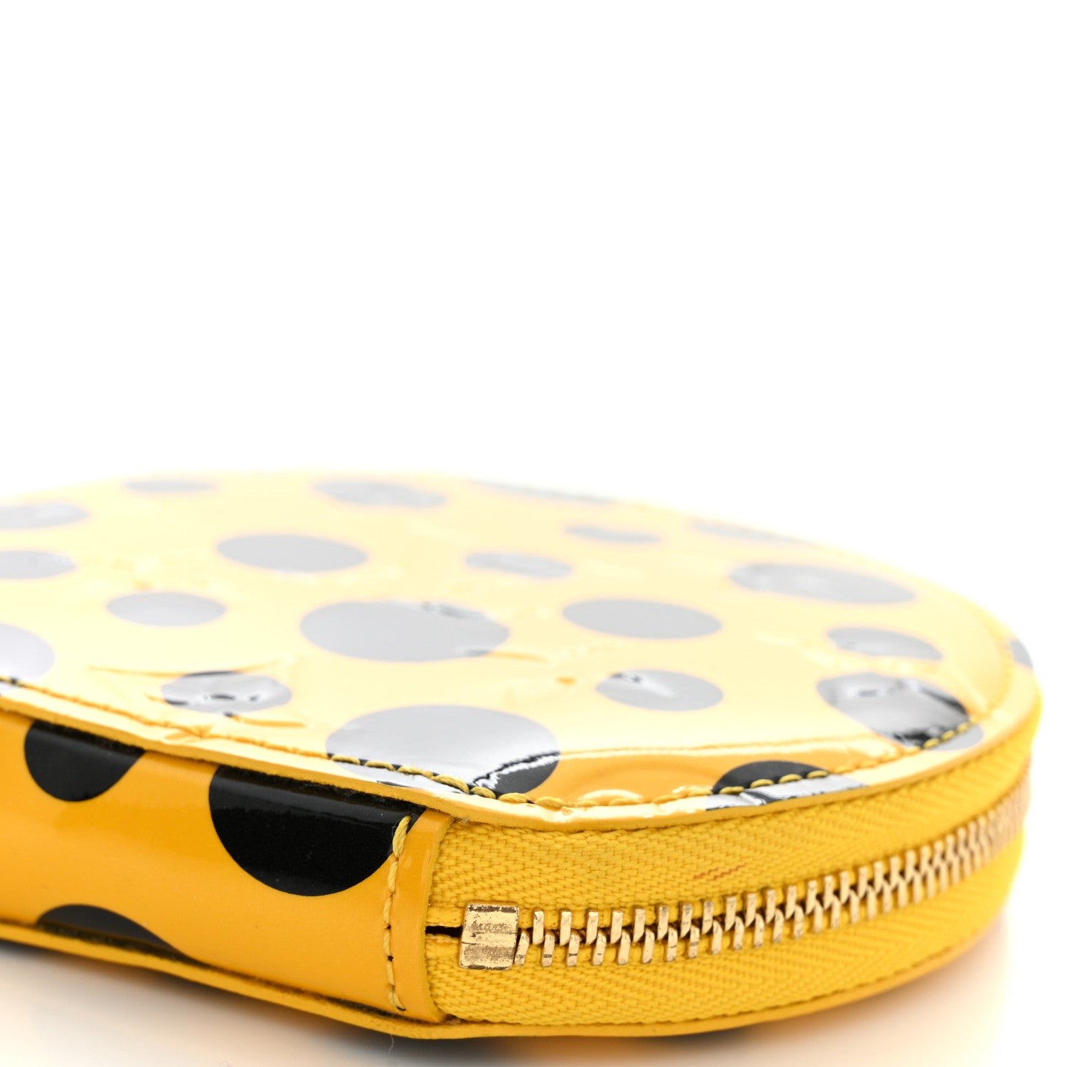 Louis Vuitton Vernis Kusama Infinity Dots Chapeau Coin Purse Yellow 9 of 9