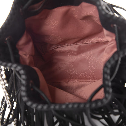 Stella McCartney Shaggy Deer Fringe Falabella Bucket Bag Black 7 of 7