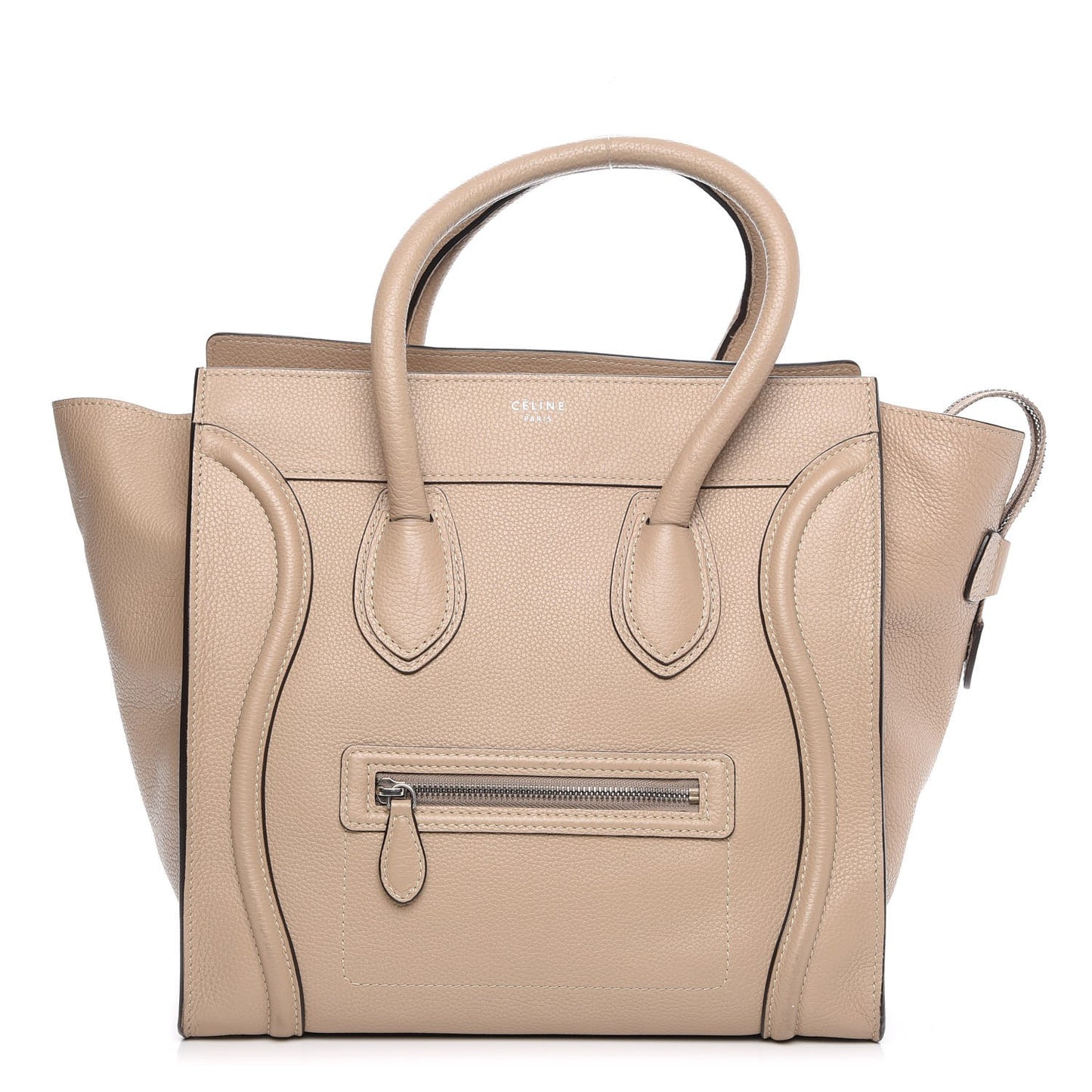 Drummed Calfskin Mini Luggage Dune
