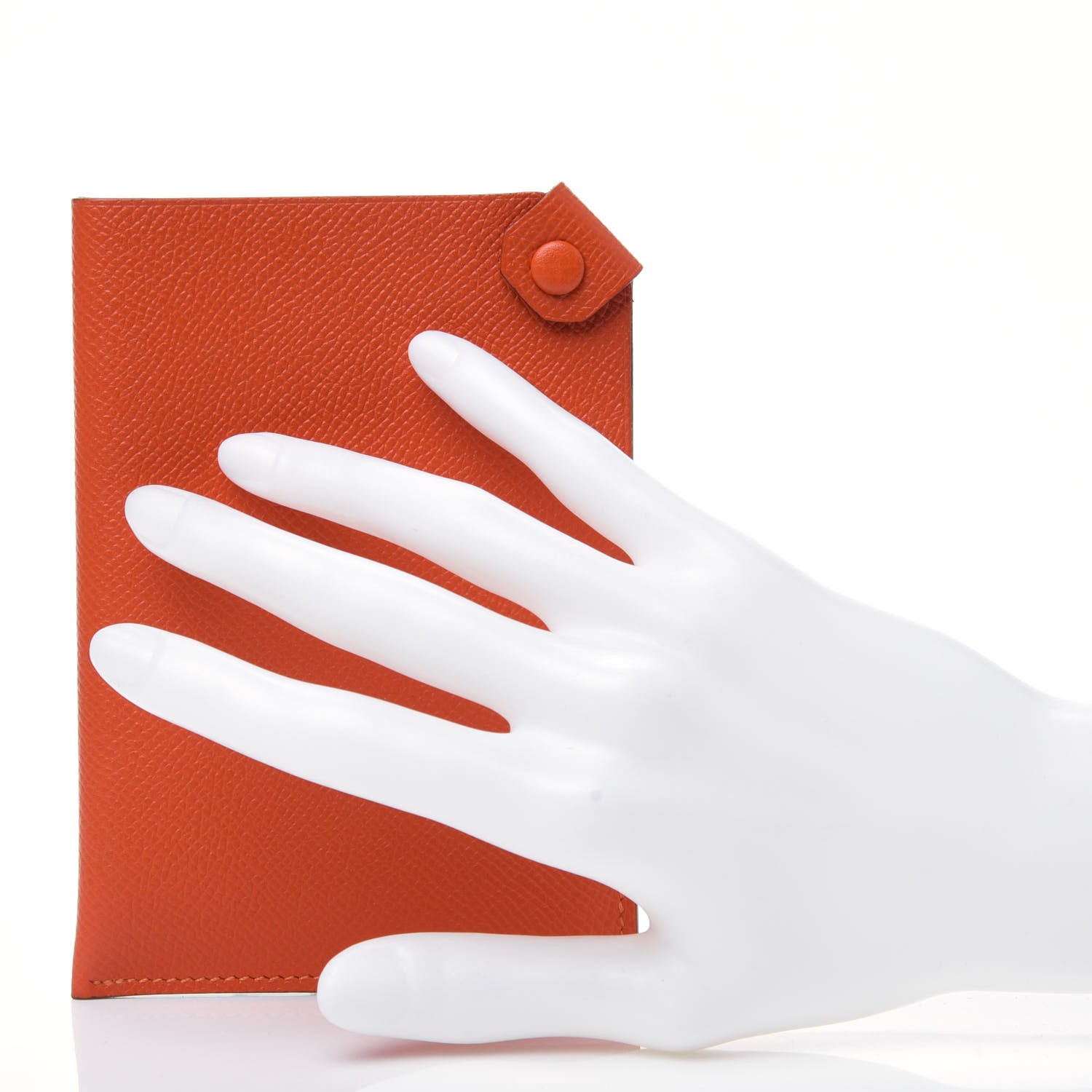 Hermes Epsom Tarmac PM Passport Holder Orange 2 of 9