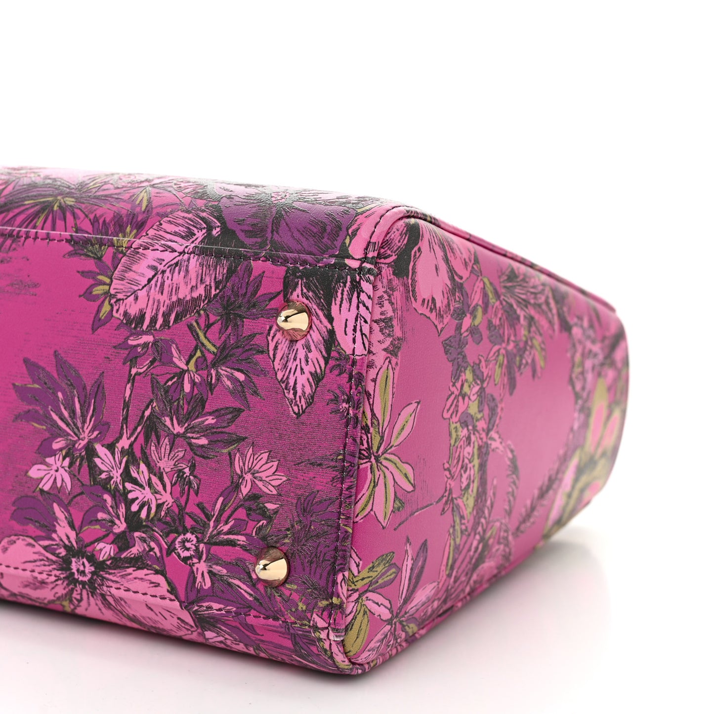 Calfskin Printed Toile De Jouy Medium Lady Dior Pink Multicolor