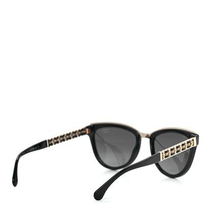 Chanel Lambskin Chain Sunglasses 5361-Q Black 4 of 8