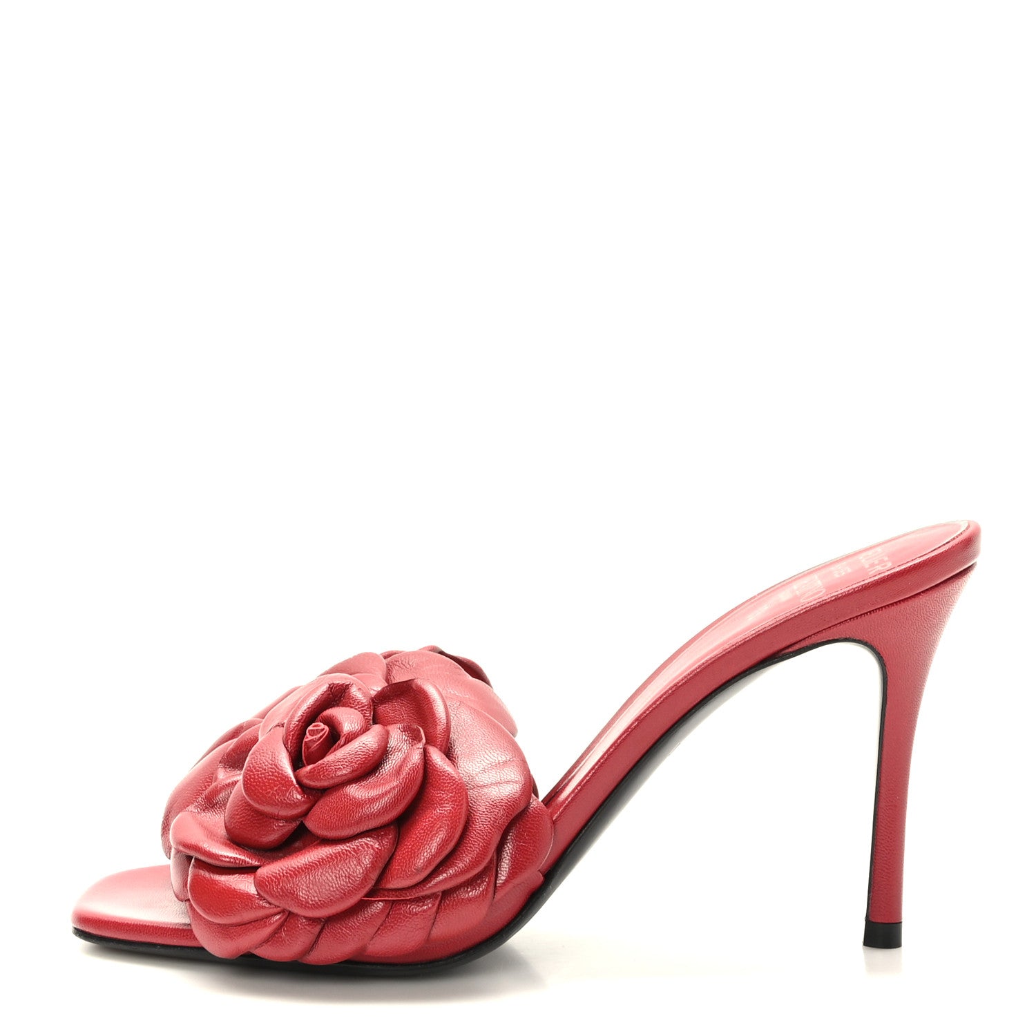 Valentino Garavani Kidskin Atelier 03 Rose Edition 90mm Slide Sandals 36 Rosso Valentino 1 of 7