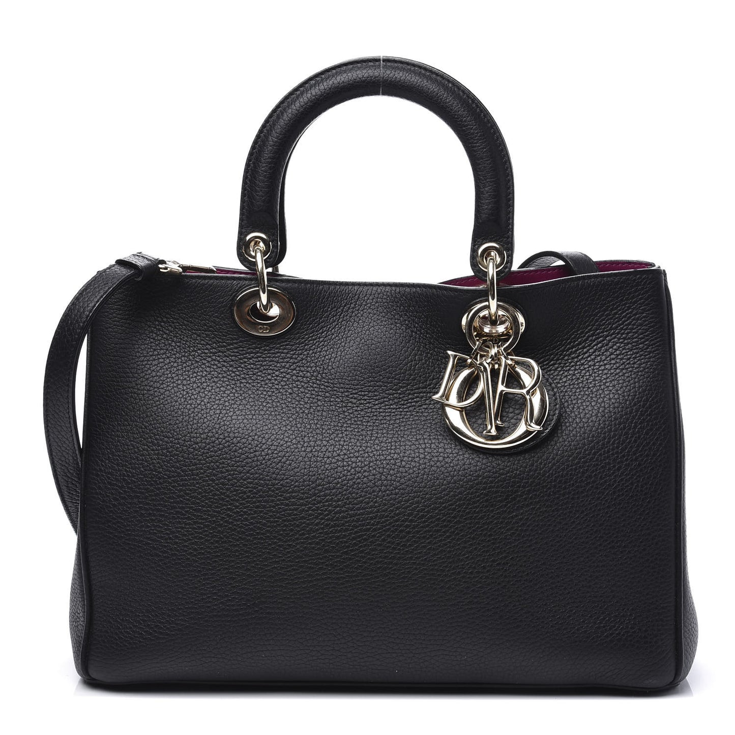 Bullcalf Medium Diorissimo Tote Black Rose Indien